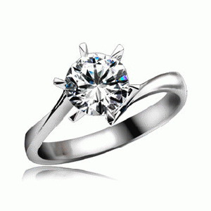 2012 Hotsale Fashion 1 Ct   white gold diamond wedding rings (Q0004)