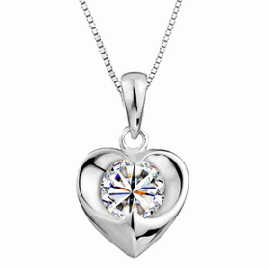 Hot sale sterling Silver jewelry Pendant with CZ stone
